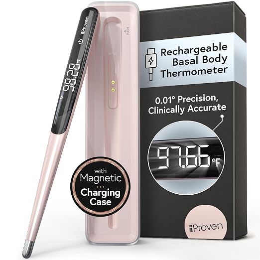 [AUSTRALIA] - Boncare Rechargeable Digital Basal Thermometer for Adults, Kids & Baby | Ovulation & Body Temperature, Underarm Use Only, Fast Accurate Reading