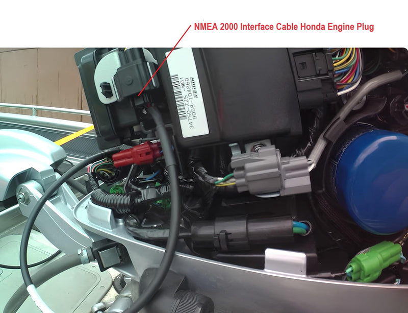 NMEA 2000 (N2k) Honda 4-Meter (13 feet) Engine Interface Cable with Included Tee Connector, for Lowrance Simrad B&G Navico & Garmin Networks