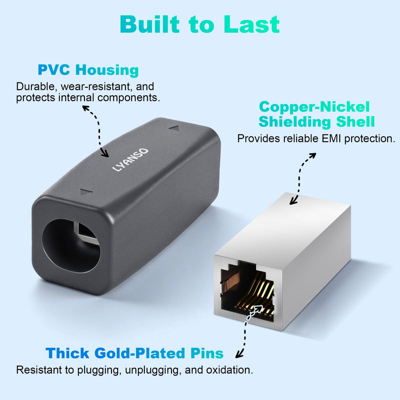 Waterproof Ethernet Cable Coupler for Starlink Gen 3/4/4X, 1pc | RJ45 Cable Extension Connector Adapter for Starlink Dish, IP67, 10Gbps, Support Cat7, for Outdoor Indoor Internet Setup