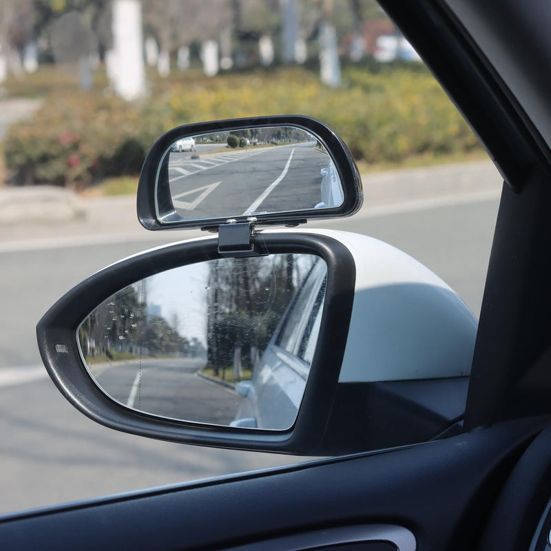 Blind Spot Mirrors for Trucks and Cars,Automotive Side View Concave Mirror Blindspot,360° Large Convex Rearview Exterior Mirror Accessories for Truck and Car(1Pack Black) 1Pack Black