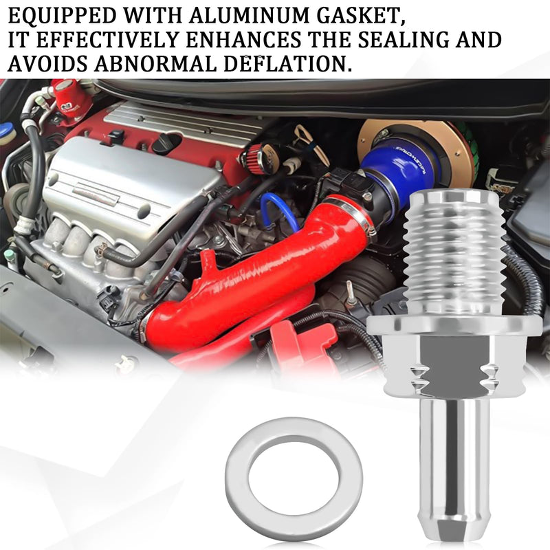 PCV Valve with Gasket, PCV Valve Kit Replacement OEM#17130-PND-A01 17130-RBB-A01, Crankcase Ventilation Valve Compatible with Honda CRV Accord Element Civic Acura ILX RSX NSX(Silver) Silver