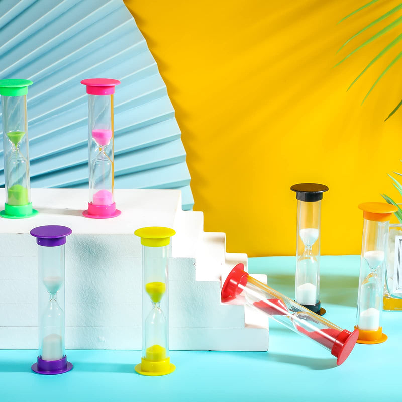 Set of 40 Pcs Sand Timer Kids 1 Minute Sand Timer Classroom 1 Minute Acrylic Covered Hourglass Clock for Preschool Teacher Supplies, 3.35 x 0.98 x 0.98 Inches(Multicolor) Multicolor