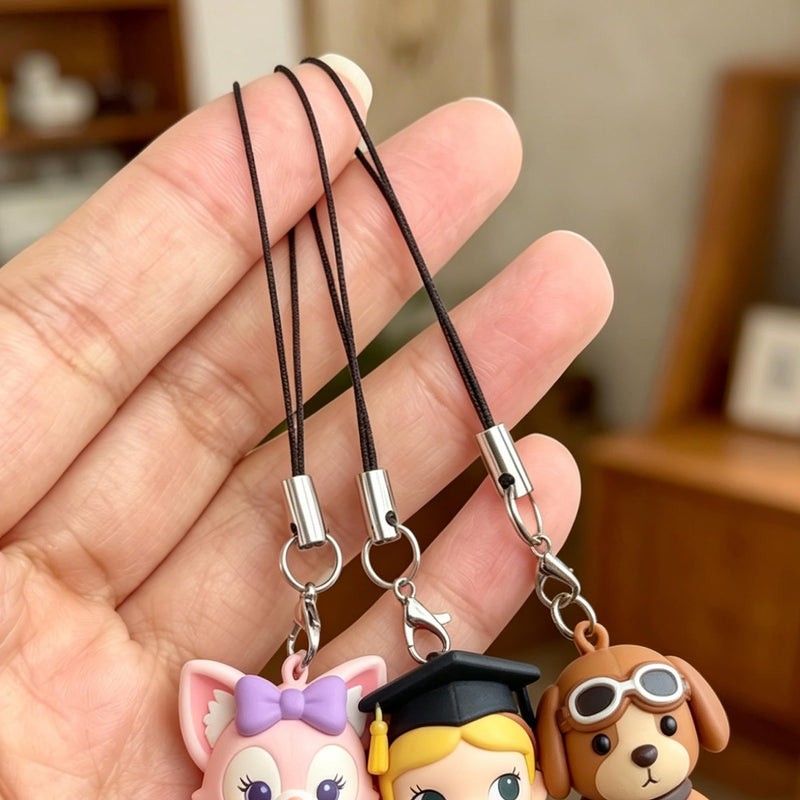 10 Pcs Phone Charms Strap, Lanyard Straps with Lobster Clasps, String for Keychains, USB Drives & DIY Jewelry Black 20