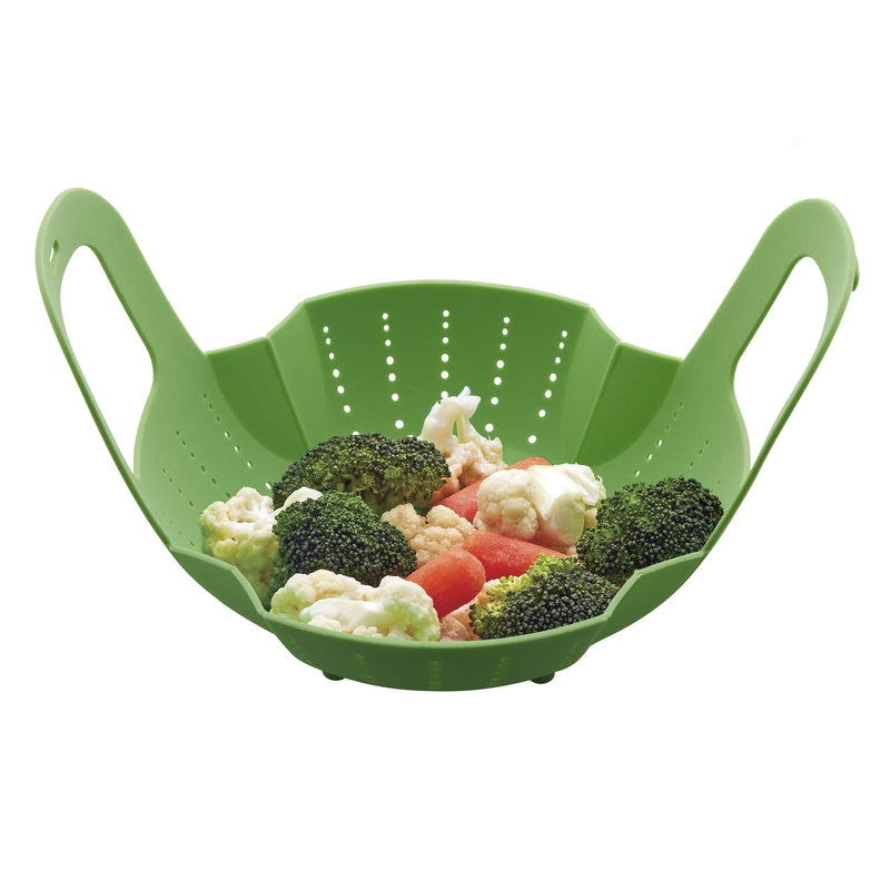 Instant Pot Official Silicone Steamer Basket, Versatile and BPA-Free, Compatible with 6 Qt. and 8 Qt. Cookers, Ideal for Steaming Vegetables, Fish, and More, Dishwasher Safe, Heat Resistant up (Green) Green Compatible with 6-quart and 8-quart cookers