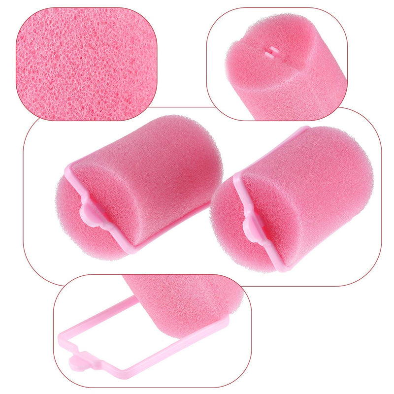 VABBHK 18 Pieces Sponge Hair Rollers 40 mm Soft Foam Hair Styling Curlers Large Size Hairdressing Curlers for Women and Kids (40 mm)