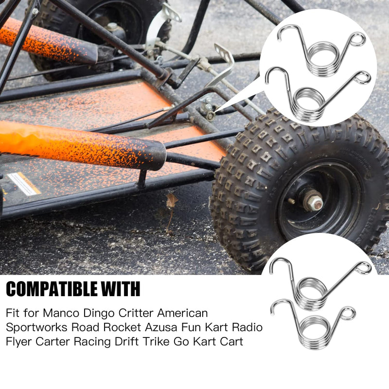 GREHUA Go Kart Throttle Brake Pedals Return Springs 9502 9503 Compatible with Manco Dingo Critter American Sportworks Road Rocket Azusa Fun Radio Flyer Carter Drift Trike Cart Heavy Duty Parts