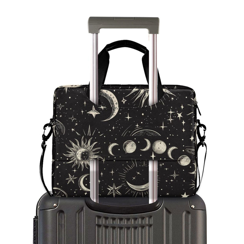 Stars Moon Sun Print Laptop Case 15.6 inch Computer Bag | Waterproof Laptop Briefcase Laptop Bag for Women & Men Stars Moon Sun