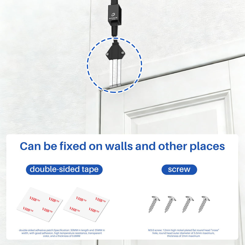 Flat Ethernet Extension Cable for Window＆Door (1.47ft/0.45m), No-Drill Female to Female Ethernet Extender for Narrow Gaps (Support POE), Ultra Thin Extended Connector for CAT6A, CAT7A 1 Pack