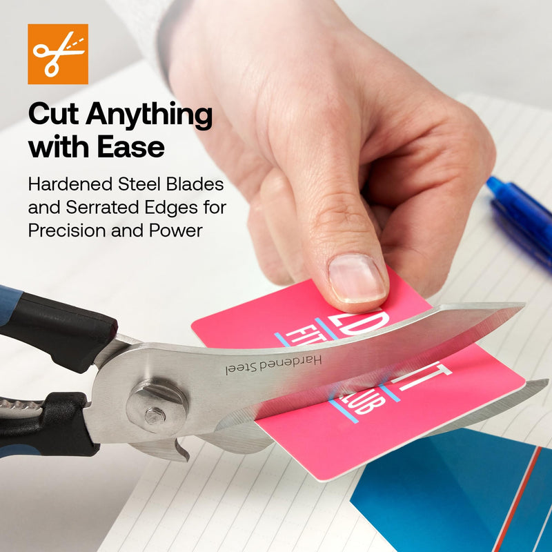 AnySharp 5-in-1 Multi-Function Kitchen Shears - Kitchen Scissors Heavy Duty with Hardened Steel Blades - Cut Chicken Bones and Thick Fabrics - Grip for Both Left and Right Handed - Dishwasher Safe Alloy Steel