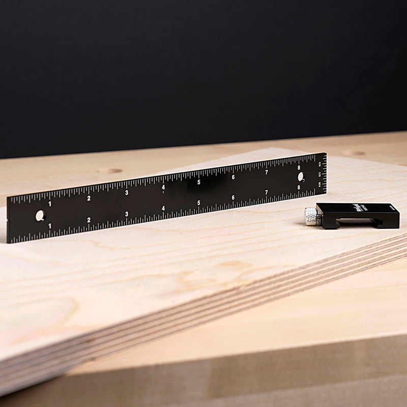 12" Pocket Ruler – Long CNC Machined Marking Ruler for Woodworking, Cabinetry, and Joinery 12 Inch