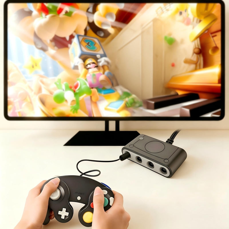 Lyvix 2 Pack Wired Controller Compatible with Gamecube & Wii, Black | Plug & Play, Zero Latency, Multiplayer Competitive Matches, ABS Plastic