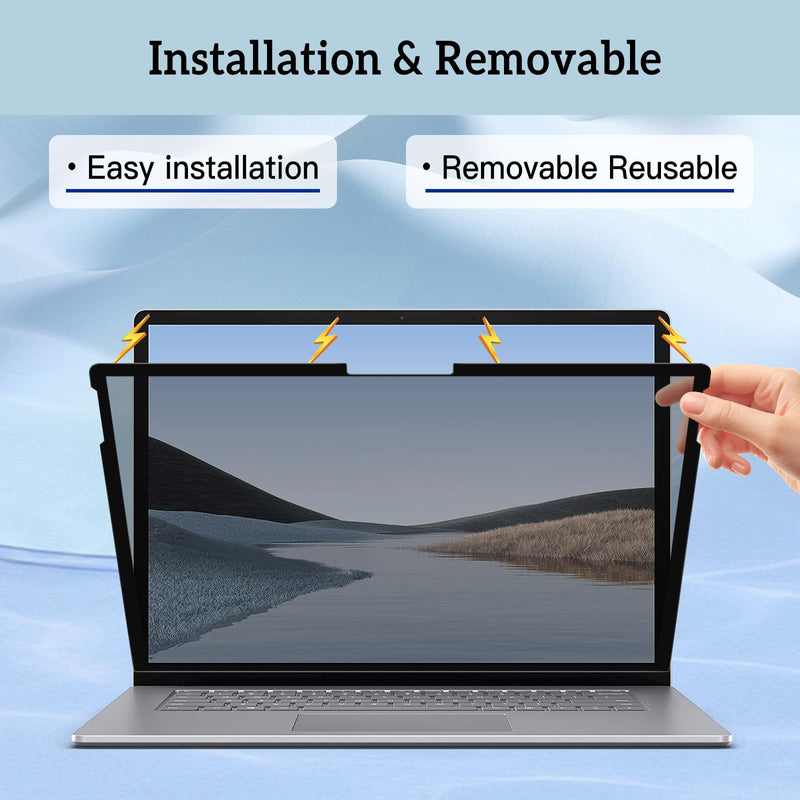 ZOEAGG Removable & Reusable Privacy Screen for Surface Laptop Studio 14.4 inch,Easy Installation/Anti-Spy/Anti-Glare/Anti Blue Light,Microsoft Surface Laptop Studio 2 Privacy Screen Protector Black