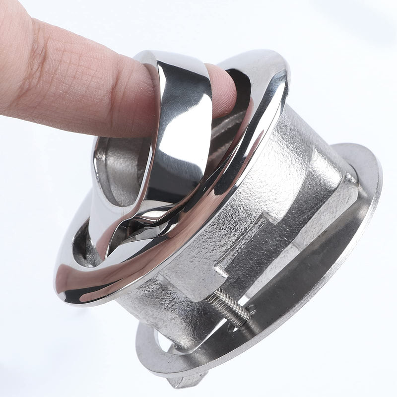 2Pcs Durable Flush Boat Hatch Stainless Steel Flush Pull Latch Lift Ring Handle Marine Locker