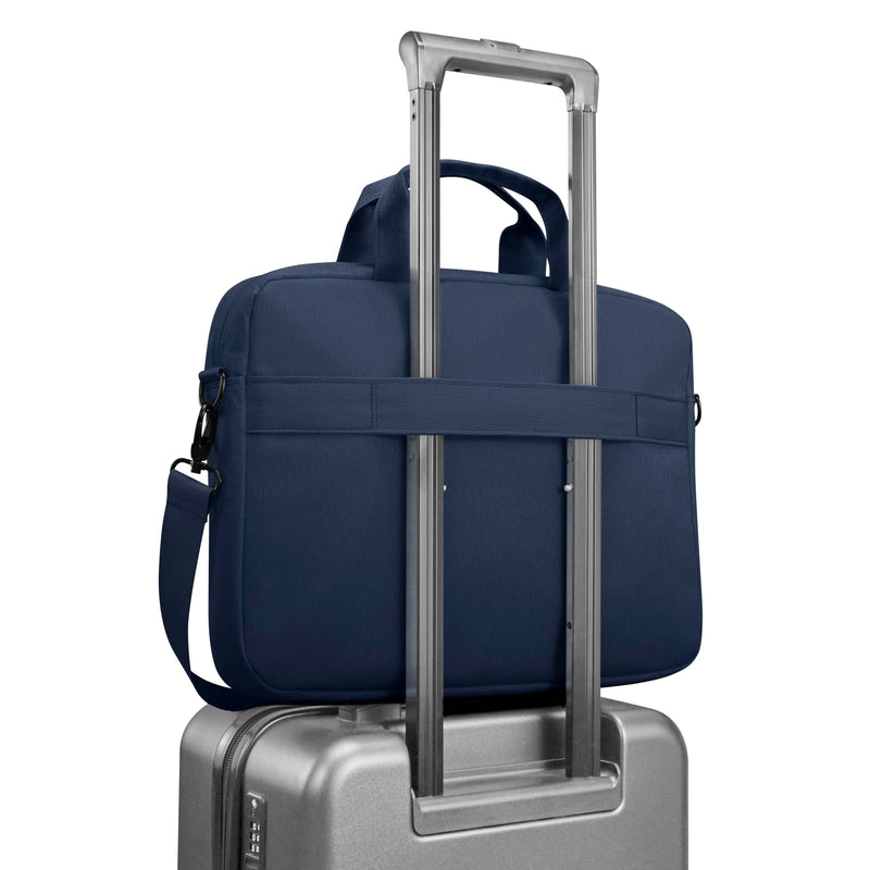 Lenovo 16" Laptop Bag T210 (ECO), Water-Resistant Laptop Sleeve Case with EVA Protective Padding, Dual Compartments, Travel Strap, Eco-Friendly Recycled Material, Fits Up to 16-Inch Laptops, Navy Navy Blue