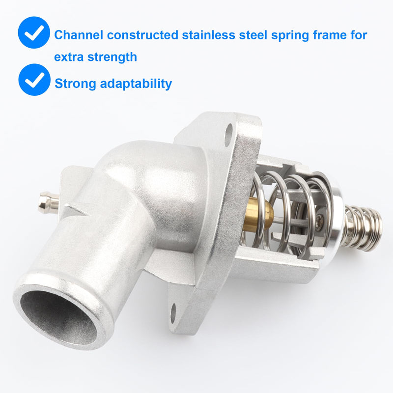 Upgrade Aluminium Thermostat Housing Replace 15-11125, 902-2090, 815-207 Compatible with Cadillac Chevy GMC 4.3 5.3 5.3L 6.2L - 2014-2018 Silverado Sierra 1500, 2015-2020 Suburban Tahoe Yukon Escalade