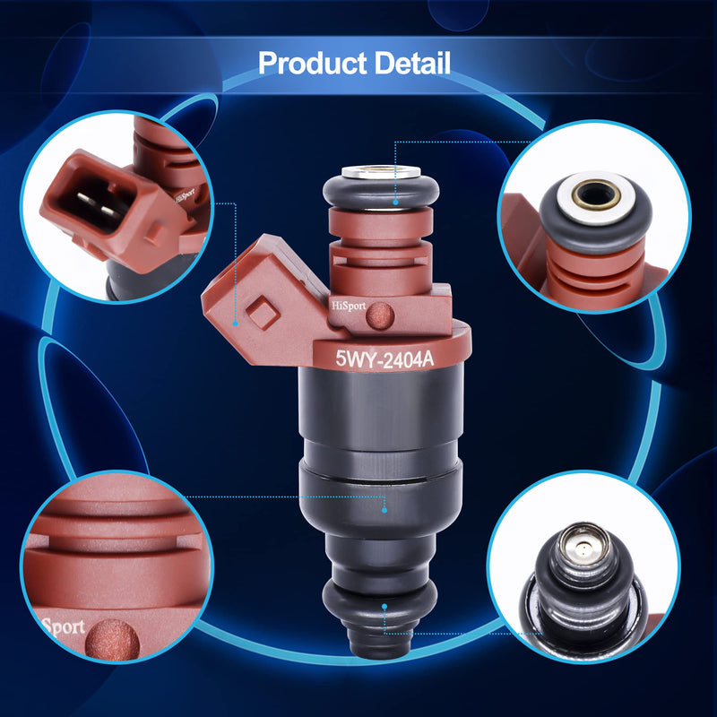 HiSport Fuel Injector 3 PCS 5WY2404A Compatible with John Deere 825i Gator 3 Cylinder Engine MIA11720 5WY2404A 3PCS
