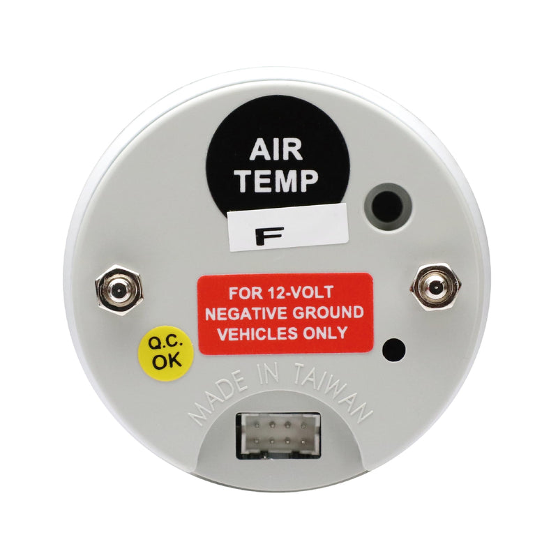 MOTOR METER RACING 52mm 2-1/16" Digital Dual Air Temperature Gauge °F Inside & Out Blue LED for Automobile Racetech Dual Air Temp