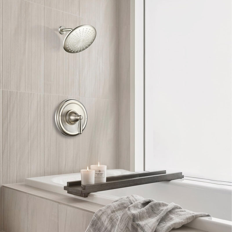 T2151 Pressure Balancing Tub and Shower Valve Trim Kit, Compatible with Moen Posi-Temp Valve Brushed Nickel，6.9 Inch