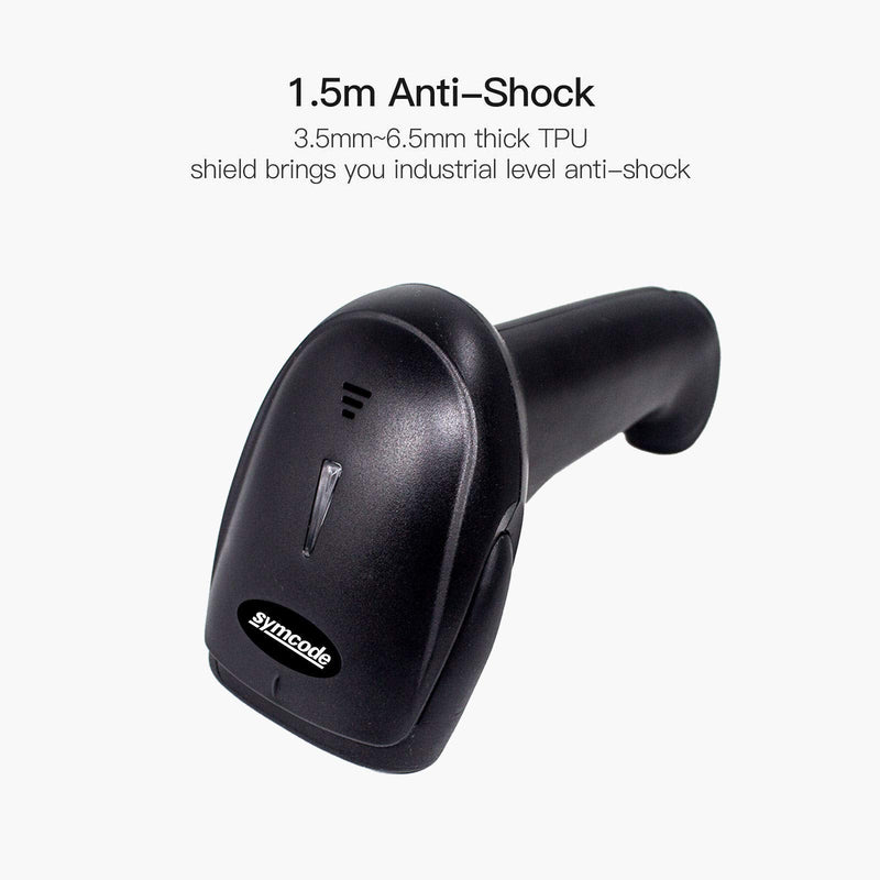 Alacrity 1D 2D Barcode Scanner with Adjustable Stand Handheld Handsfree USB QR Barcode Reader Wired Plug and Play Automatic Scanning Available CMOS Image Bar Code Reader 2D with Stand USB