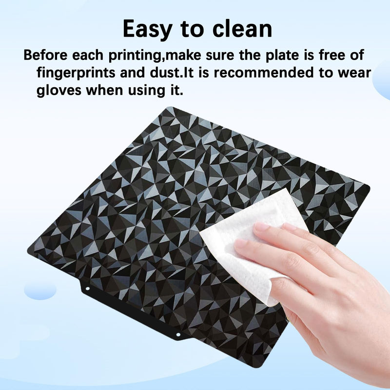 JUUPINE PEO+PET Sheet 310x310mm, Double Sided PEO PET Build Plate Spring Steel Plate for CR10,CR10S,Artillery Sidewinder X1, Sidewinder X2, Anet A8 Plus, Longer LK, LK5 Pro PEO+PET(No Magnetic Sticker)
