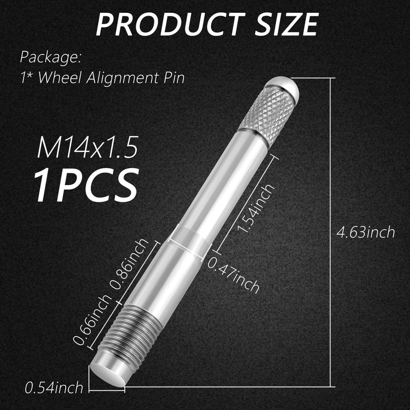 M14x1.5 Wheel Alignment Pin,Stainless Steel Wheel Alignment Tool Align Wheel with Lug Bolt Holes,Universal Car Accessories Wheel Hanger Tire Alignment Tool for Most Car Truck SUV Wheel
