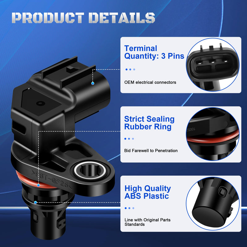 Engine Cam Camshaft Position Sensor 39350-2E200 393502E200 Compatible with 2017 2018 2019 2020 2021 Hyundai Elantra/Elantra GT/Kona & Kia Forte Soul Forte5 Seltos 2.0L, Set of 2