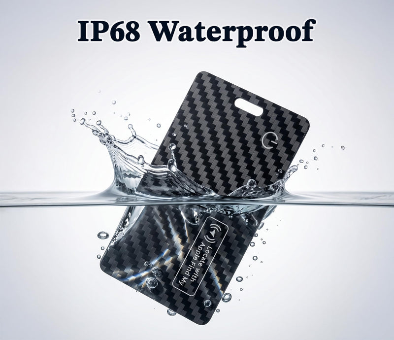 Wallet Tracker Card Compatible with Apple Find My (iOS Only) | Ultra-Slim 0.07 inches, Rechargeable Finder, IP68 Waterproof Tracking Card for Wallets, Luggage, Passport, Purse