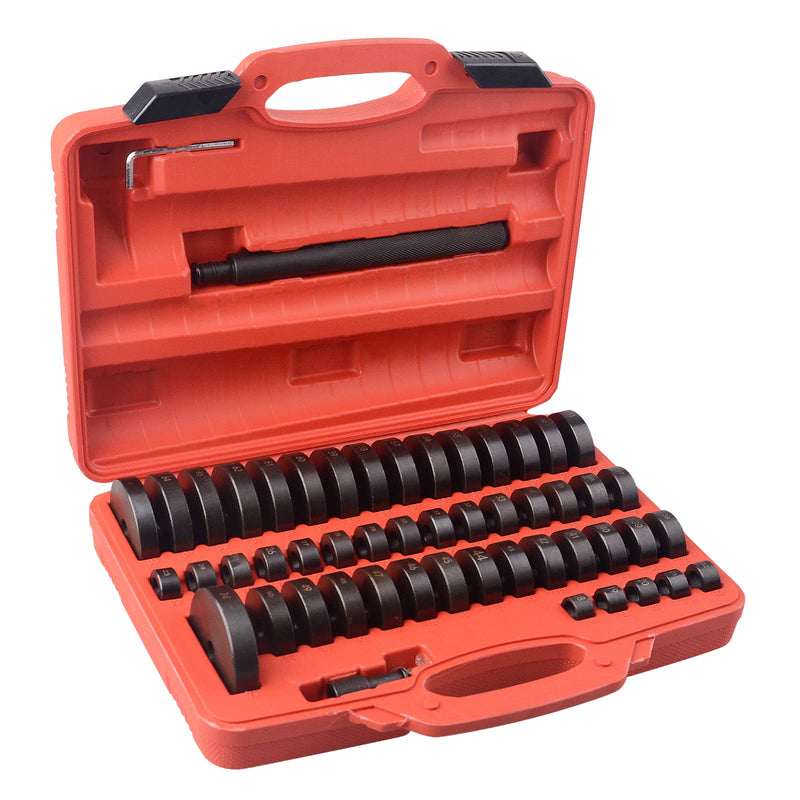 52 in 1 Custom Bushing Driver Set, Transmission Bushing Driver Removal Set Wheel Axle Bearing Race and Seal Installer Tool Kit