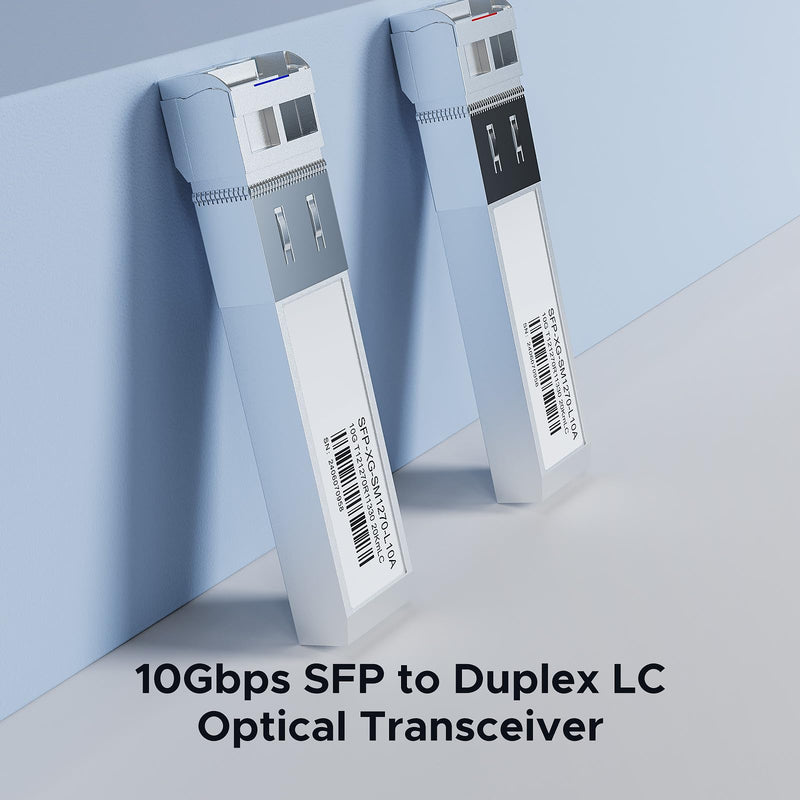 1 Pair 10G SFP+ BIDI Transceiver, LC Single Mode SFP Module SMF, 10GBASE-BIDI 1270nm/1330nm, Up to 20Km, for Switch, Router, Firewall, Network Card, Media Converter etc 10G SMF SFP+ to Simplex LC
