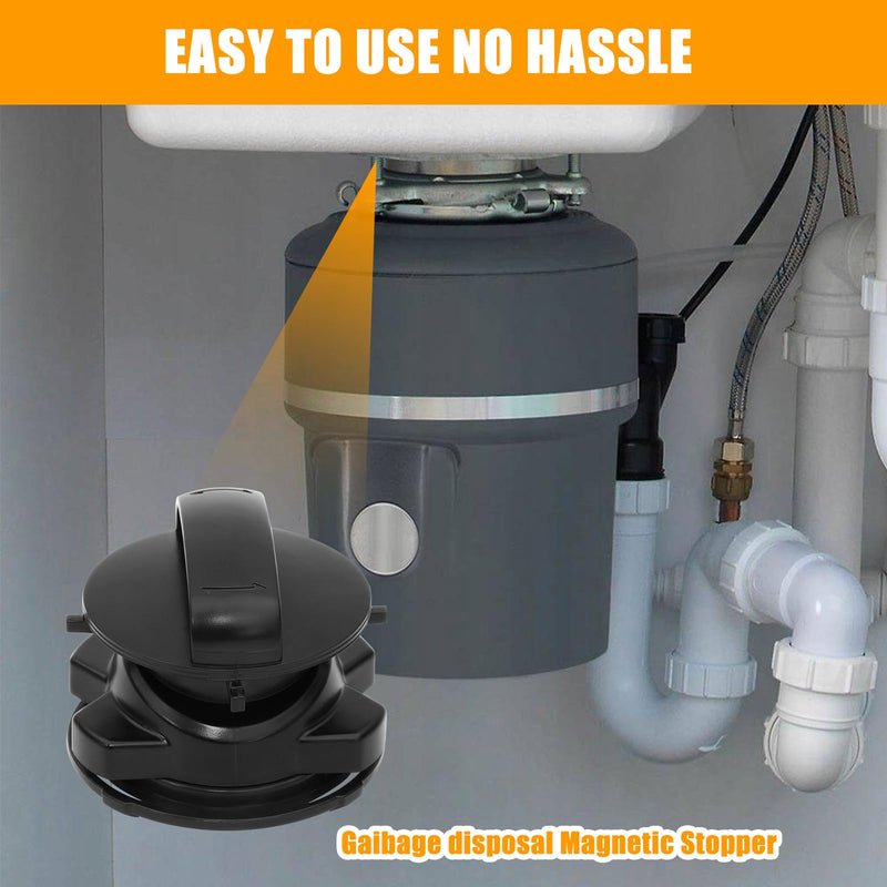 75257 Garbage Disposal Stopper Compatible with InSinkErator Cover Control Garbage Disposal Magnetic Stopper, Replaces 75052, 74094, 74052, 74275,Black