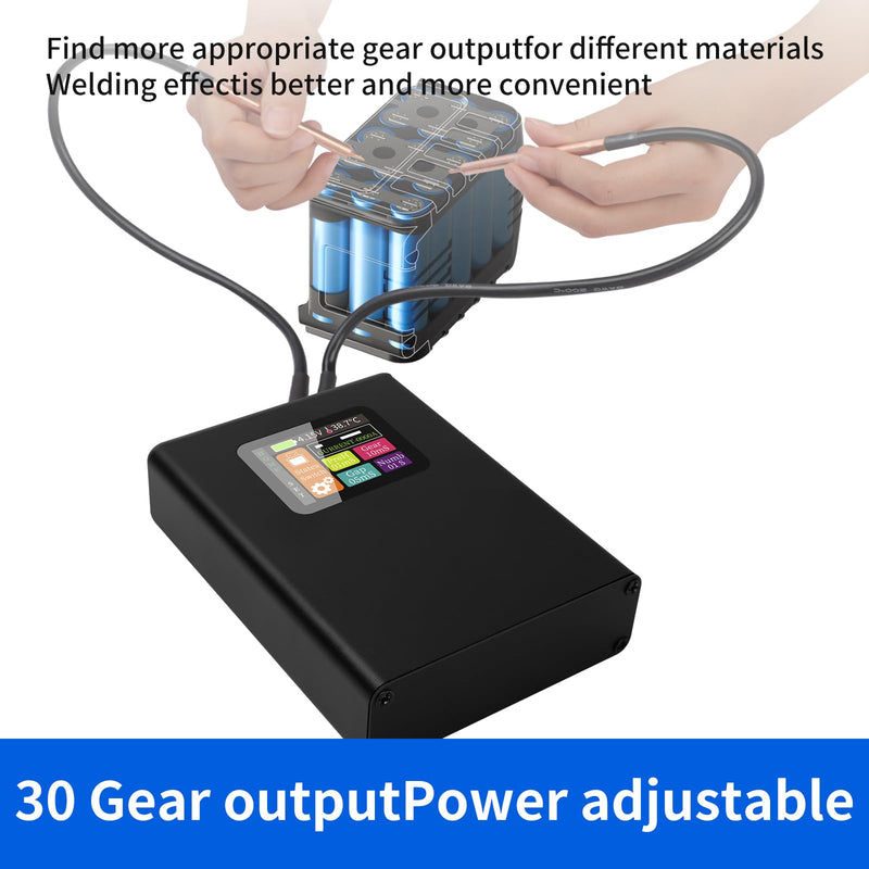 Spot Welder, Docreate 30 Levels Adjustable Handheld Spot Welder with LCD Screen, Portable Rechargeable DIY Mini Spot Welding Machine with Nickel Belt and Spot Welding Pen for 18650