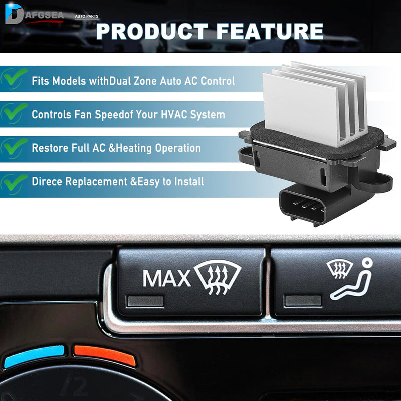HVAC Blower Motor Resistor AC Blower Control Module for 2010-2017 Ford Expedition 2010-2014 Ford F-150 2011-2017 Lincoln Navigator Auto Temp Control BL3Z-19E624-A YH-1829