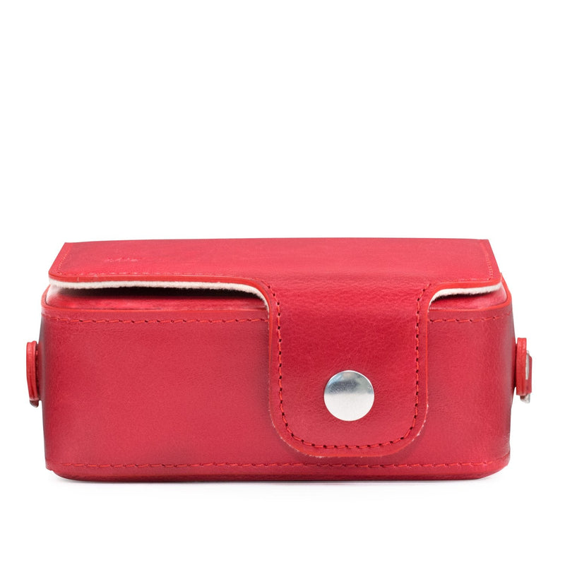 MegaGear Leather Camera Case with Strap Compatible with Sony Cyber-shot DSC-RX100 VII, ZV-1, DSC-RX100 VI, DSC-RX100 V, DSC-RX100 IV, DSC-RX100 III, DSC-RX100 II - Red