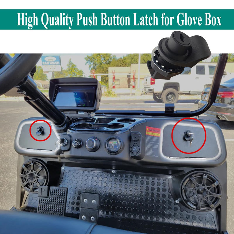 Push Button Lock Push Open Latch Push Close Knob Golf Cart Lock for Marine Boat Toolbox,Glovebox(5 Packs) 5
