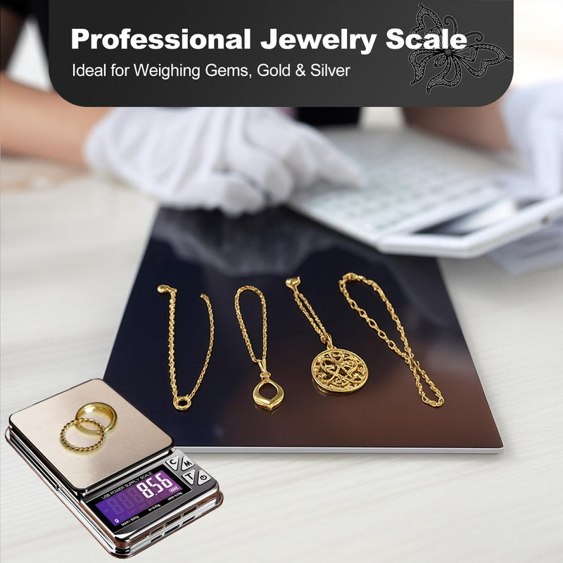 MEIYA Coin Scale, 600g x 0.01g Jewelry Scale with 7 Units & 3 Charging Interfaces, Digital Portable Pocket Gram Scale for Coin Collectors, Jewelers, Gold, Silver Dollar