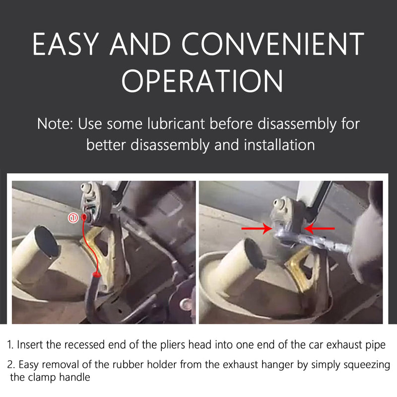 Exhaust Hanger Removal Tool with 25° Offset Design,High Strength Exhaust Hanger Pliers with Non-Slip Handle,Professional Exhausts Hangers Tool for Dismantling Exhausts Hangers