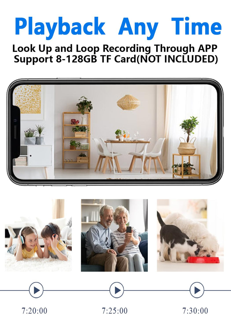 Hidden Camera Spy Camera WiFi HD1080P, Mini Wireless Nanny Cam with Night Vision, Motion Detection, Portable Small Home Security Surveillance for Indoor