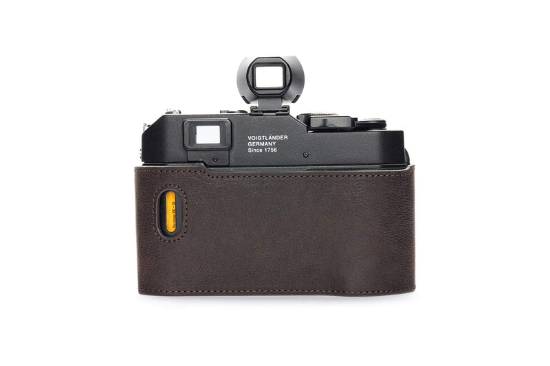 Voigtlander Bessa R2 Case, BolinUS Handmade Genuine Real Leather Half Camera Case Bag Cover for Voigtlander BESSA R4M R4A R3M R3A R2S R2C R2A R2M R2 T Camera with Hand Strap (Coffee) Coffee