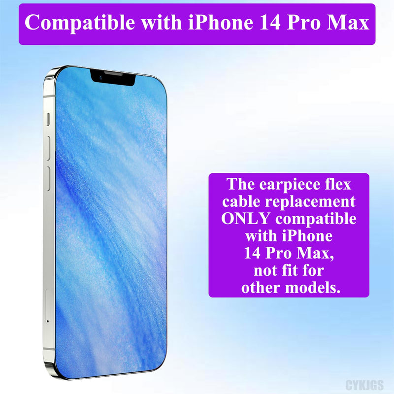 for iPhone 14 Pro Max Earpiece Ear Speaker Flex Cable Replacement for iPhone 14promax Proximity Sensor Flex Cable with Full Repair Fix Tools Kit Waterproof for A2651 A2893 A2894 A2895 A2896