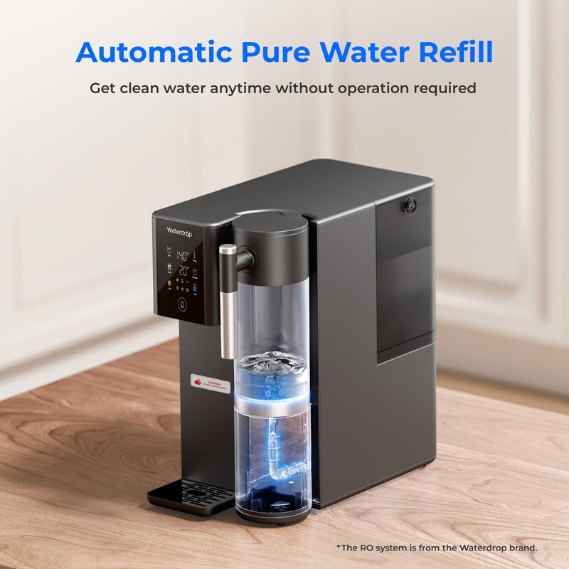 Maxblue PWD Pure Water Tank Compatible with Waterdrop A2 Countertop Reverse Osmosis System, Portable Pure Water Tank, BPA Free, 40 OZ