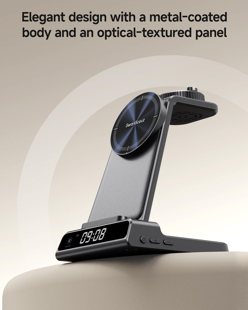 Charger for Garmin Watch, 3 in 1 Magnetic Charging Station for Samsung S26 | For Fenix, Venu, Forerunner, vivoactive, Instinct, Magnetic Charger for Galaxy Phones, for Galaxy Buds3/3 Pro, No Adapter