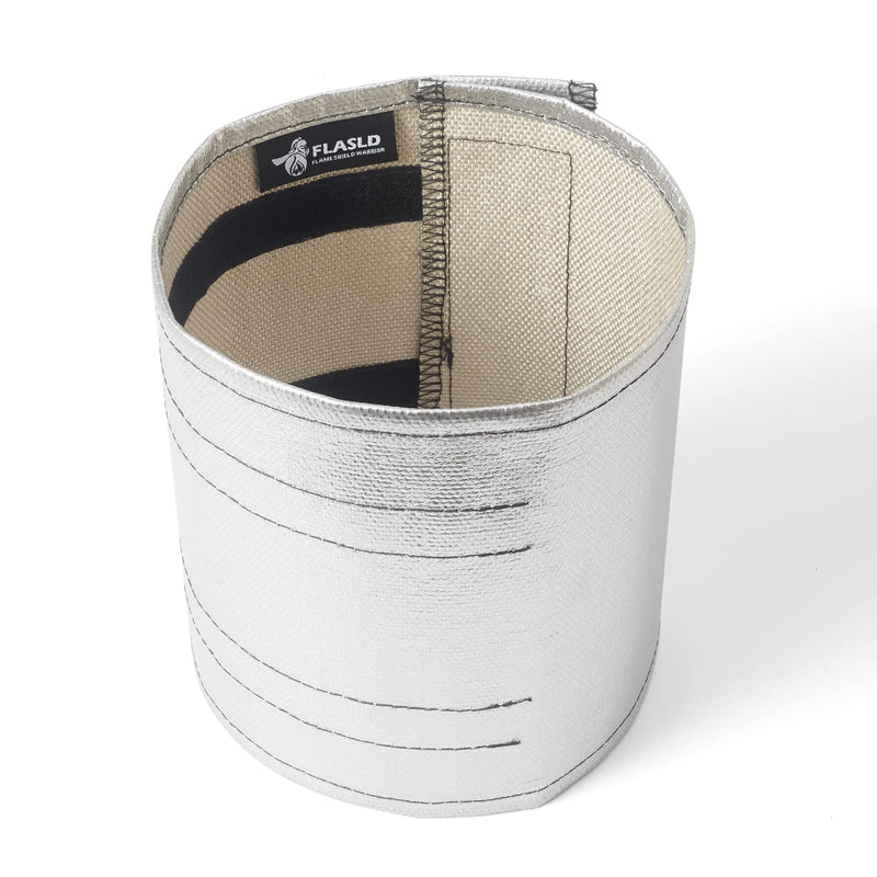 FLASLD Starter Heat Shield Barrier Cover 7"x 24" - Insulation High Temperature Aluminum and Fiberglass Heat Wrap Self Attaching 7×24 inch