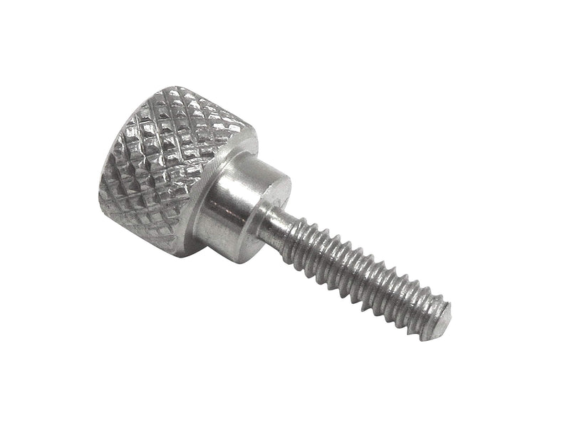 10 Pack 6-32 x 1/2 Inch Threads 303 Stainless Steel Diamond Knurled Thumb Screws Knobs with Straight Shoulders Right-Hand Threads SAE Flat Tip Uncoated