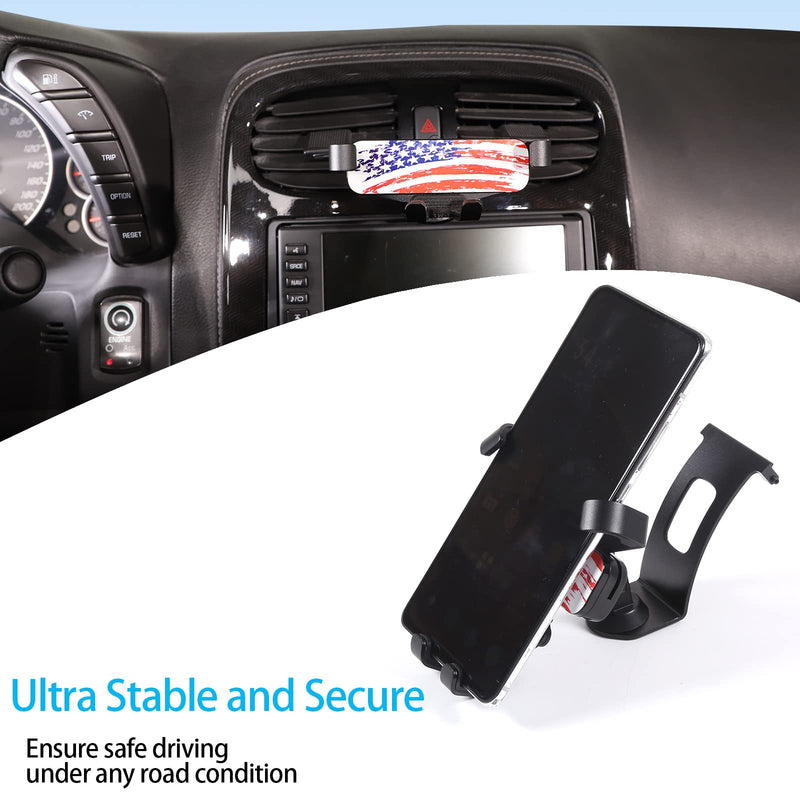 Lcojicep Car Phone Holder Compatible with Corvette C6 2005-201 Central Control AC Air Outlet Mobile Phone Mount Accessories，for All Mobile Phones (Style C) Style C