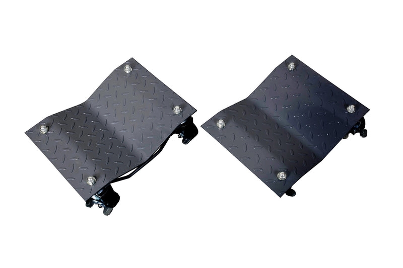 WEN 73017T 3000-Pound Capacity Vehicle Dollies with Brakes, Two Pack , Black Two-Pack