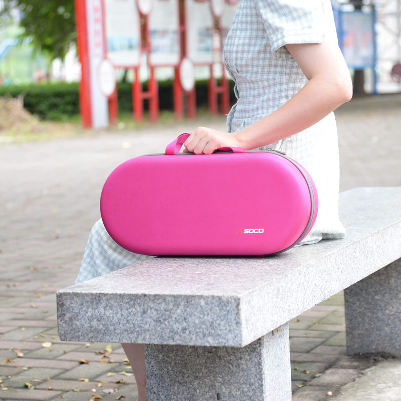 RLSOCO Hard Case for Dyson Airwrap Multi-Styler and Dryer Complete & Complete Long HS05,HS01,HS08 - Fits for 4Pcs Long Barrels or Short Barrels (Case only,Hair Styler is not Included) Pink
