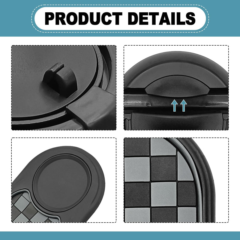Multifunction Car Anti-Slip Mat, Universal Car Phone Holder, Rotatable Anti Skid Car Dashboard Pad, Universal Large Pad for Phones Sunglasses Keys Gadgets (Black+Grey) Black+Grey