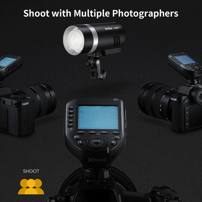 Godox XProII XProII-S Wireless Flash Trigger for Sony Camera, 2.4G Wireless Flash Transmitter HSS 1/8000S, Bluetooth Connection, TCM Transform Function, Large LCD Display (Xpro-S Upgrade)