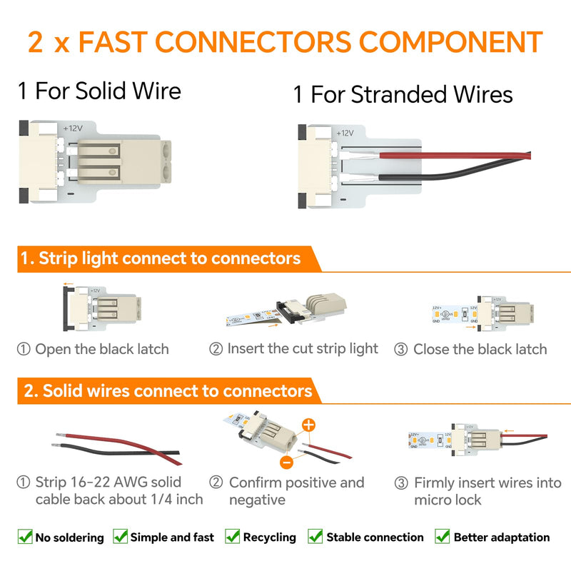 RV Flexible LED Strip Light 12V Dimmable Tape Light 16.4 ft 600 LEDs Width 5/16” for Camper Van Motorhome Truck Trailer Interior Lighting, 2000 Lumen CRI 90+ Indoor Only (6500K) 6500K