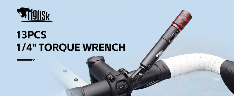 1/4 Drive Bike Torque Wrench, Preset Torque 2-14Nm, ±4% Precision